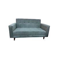 Seccional Charlotte 1 Pieza Grande + 2 Puf - 3 Cojines - Plata